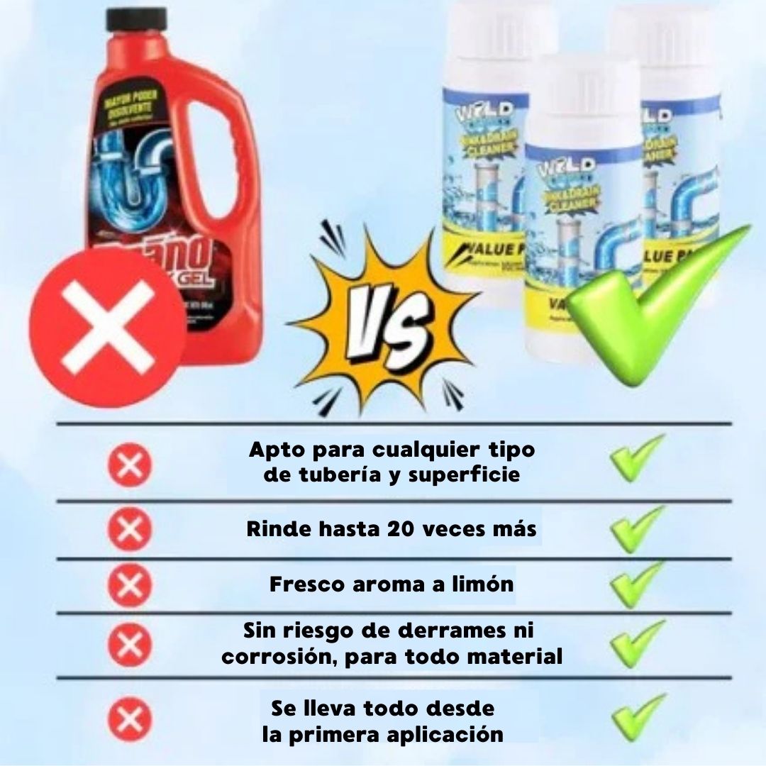 KIT de 2 Limpiadores de Desagües® ORIGINAL ¡NO MÁS MALOS OLORES NI TAPONES!
