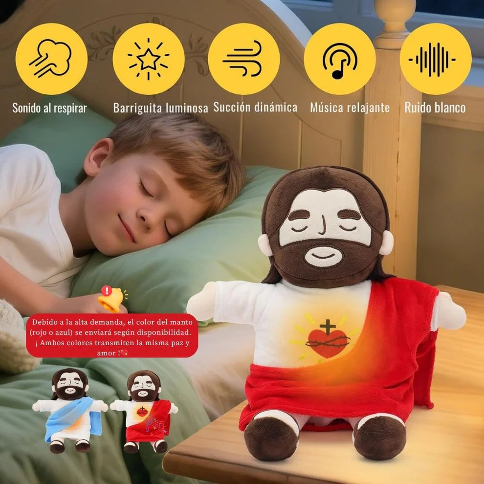 Peluche Bendecido de Jesús-RESPIRA-LUZ Y SUENA