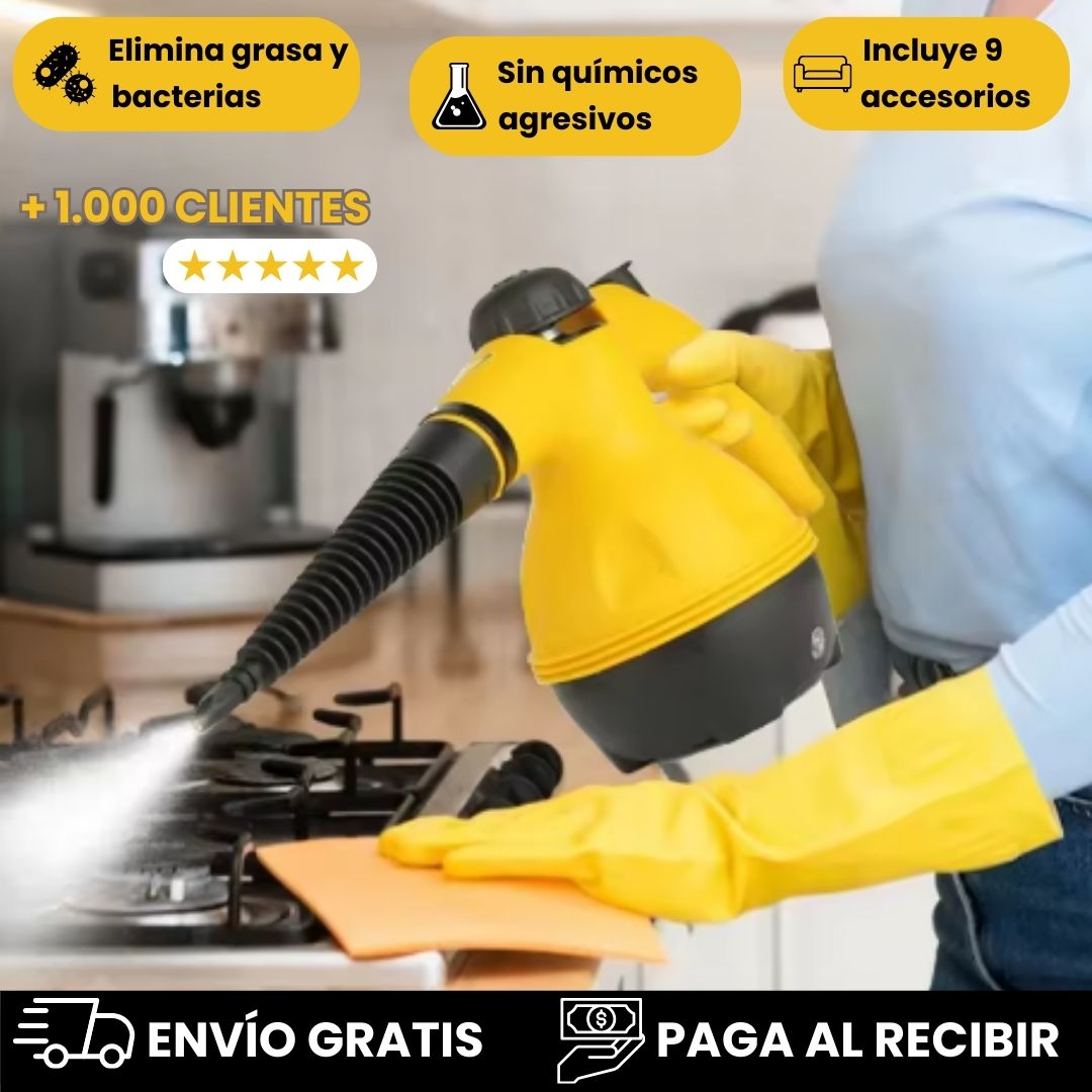 Limpiador a Vapor Multiusos ORIGINAL+9 accesorios GRATIS