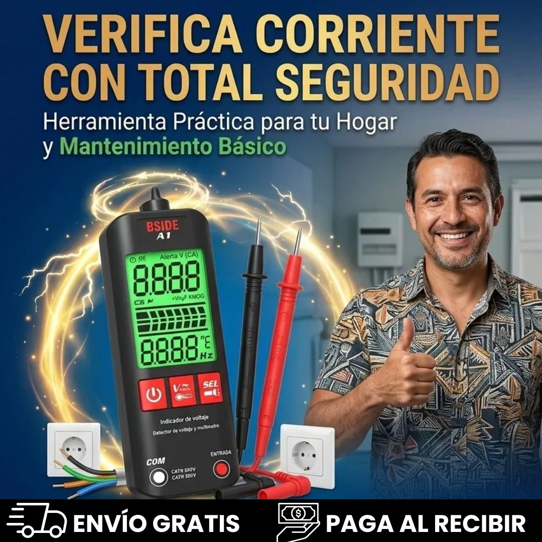 MULTIMETRO DIGITAL INTELIGENTE® ORIGINAL. CABLES INCLUIDOS