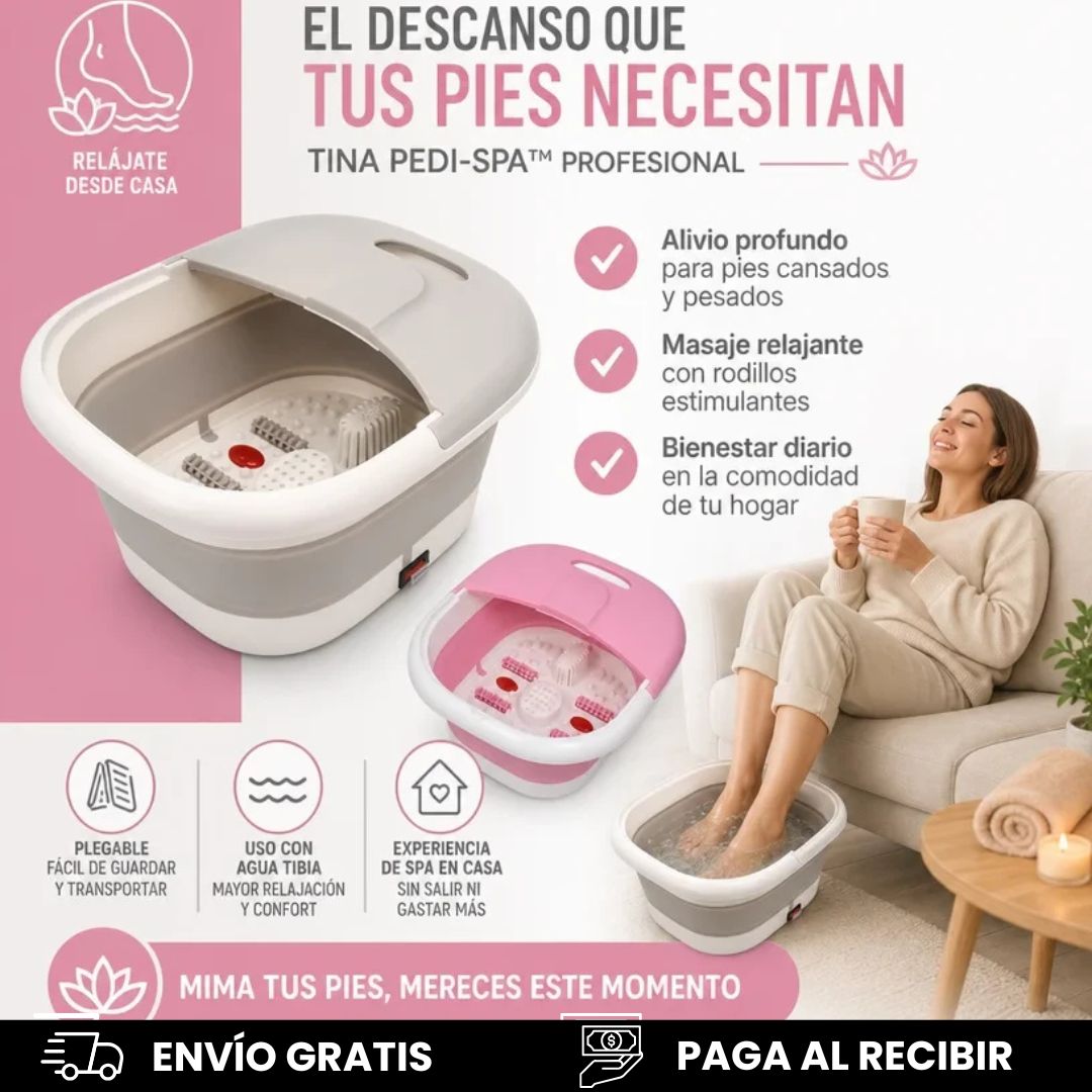 TINA PEDI-SPA™ PROFESIONAL. EL DESCANSO QUE TUS PIES NECESITAN