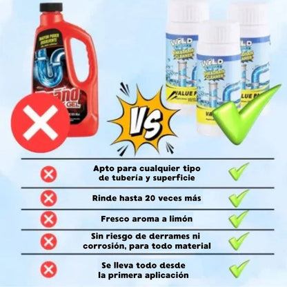KIT de 2 Limpiadores de Desagües® ORIGINAL ¡NO MÁS MALOS OLORES NI TAPONES!