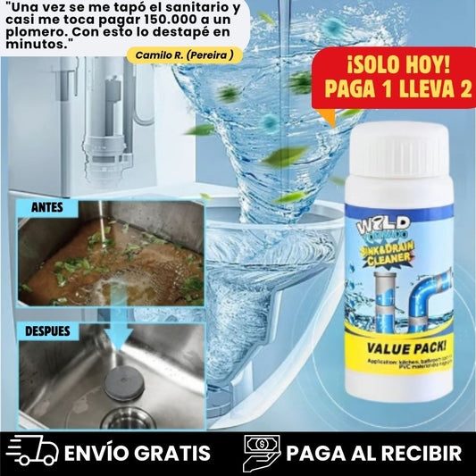 KIT de 2 Limpiadores de Desagües® ORIGINAL ¡NO MÁS MALOS OLORES NI TAPONES!