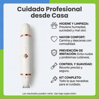 KIT DE ASEO PROFESIONAL. RASURADORA DE PELO Y LIJADORA DE UÑAS