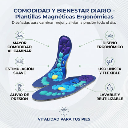 PAR DE PLANTILLAS MAGNÉTICAS CONFORT PLUS ORIGINALES-ALIVIO AL CAMINAR