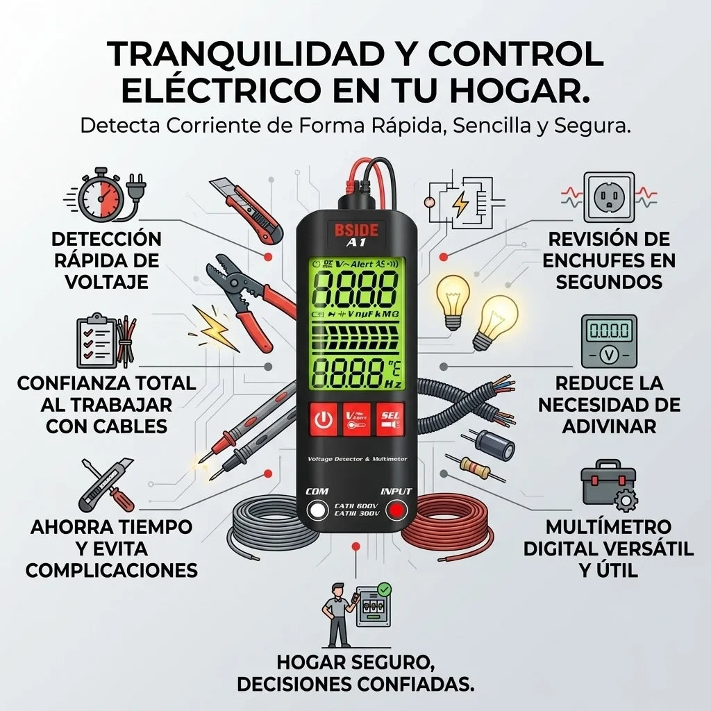 MULTIMETRO DIGITAL INTELIGENTE® ORIGINAL. CABLES INCLUIDOS